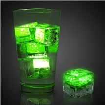 Green Liquid-Activated LED Ice Cubes